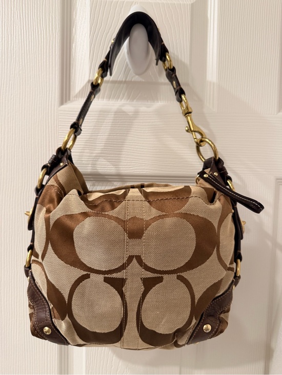 Coach Handbags - Vintage Authentic Coach Signature Carly Hobo Shoulder Bag  Style 12871